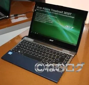 Acerの新型ノートPC『Aspire TimelineX 3830T』の紹介